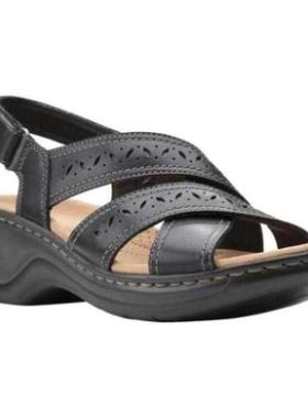 其乐clarks女鞋凉鞋坡跟镂空设计透气舒适可调节夏季正品899132