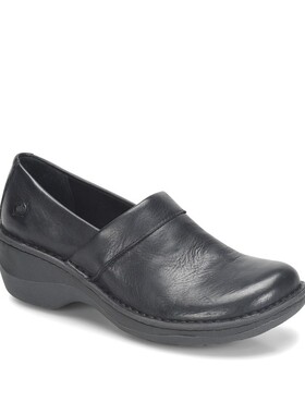 Born博仁休闲皮鞋深口单鞋乐福鞋一脚蹬休闲短靴办公室春秋女正品