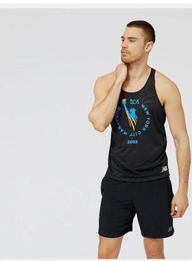 NEW BALANCE NB男女款运动跑步背心速干修身上衣直邮MT23260M