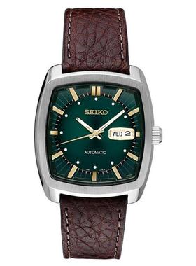 Seiko/精工男手表自动机械表Recraft复古皮带防水礼物SNKP27