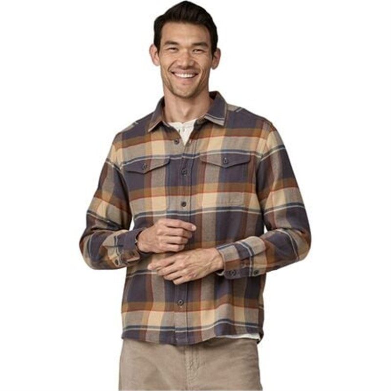PATAGONIA/巴塔哥尼亚男法兰绒长袖衬衫格子商务休闲通勤春秋正品