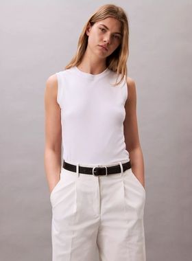 CK背心夏季高级感气质Calvin Klein女装无袖打底上衣纯棉内搭显瘦