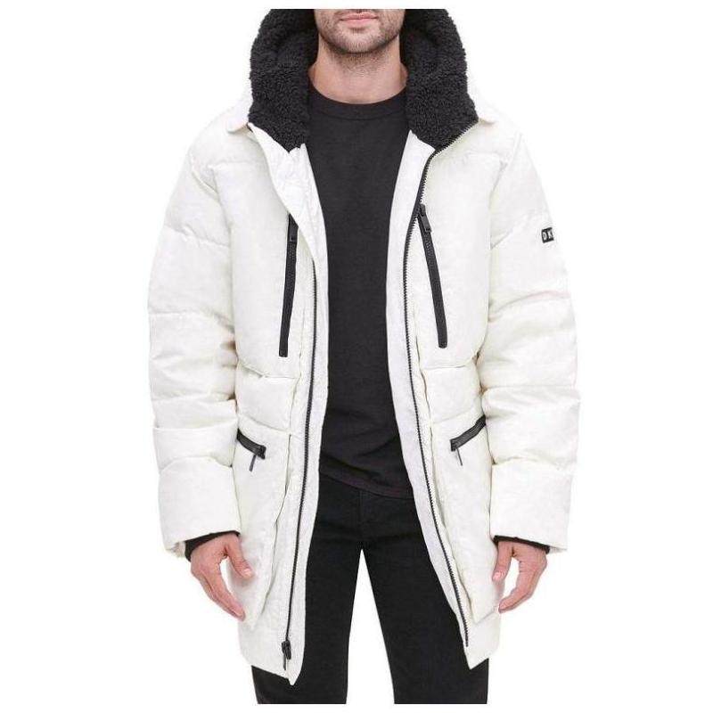 DKNY/唐可娜儿男士夹克长袖保暖连帽风帽全拉链蓬松正品20097529