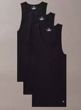 CK男背心3件装纯棉Calvin Klein打底衫汗衫家居服吸汗春夏NB4036