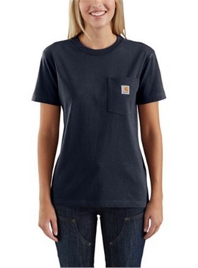 Carhartt/卡哈特女装短袖T恤圆领WK87工装半截袖棉质上衣103067