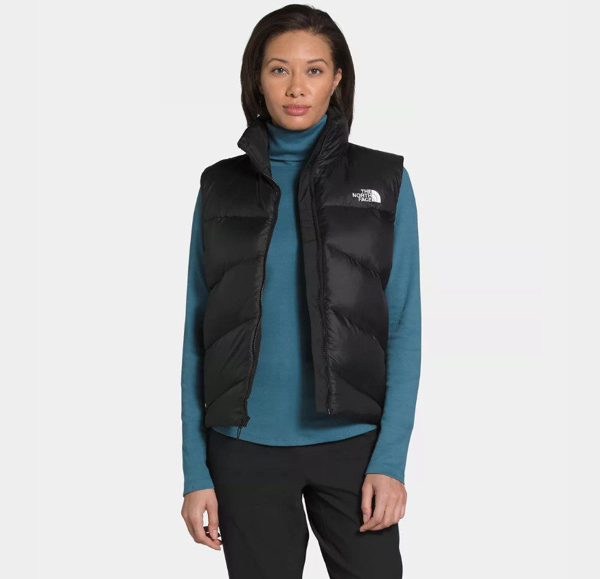 the north face/北面女羽绒马甲防水保暖印花冬季美国直邮tnf1244