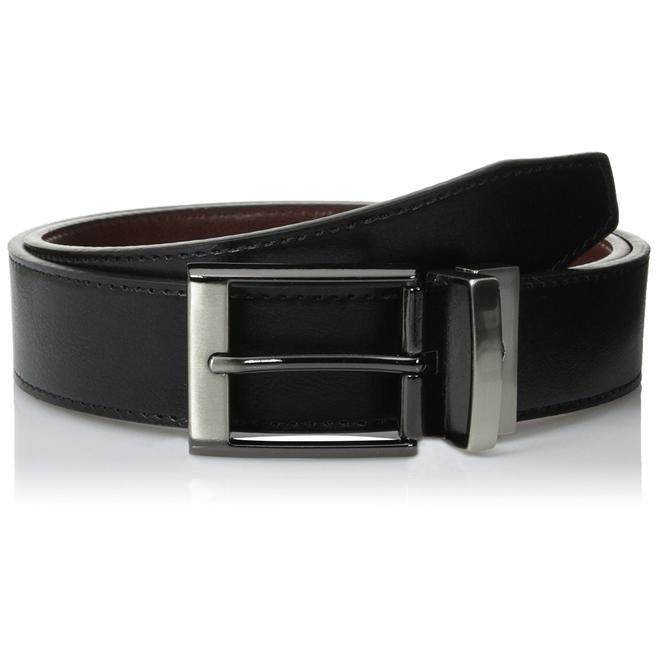 DOCKERS 男士腰带皮带可逆净版金属针扣欧美休闲正品2673064