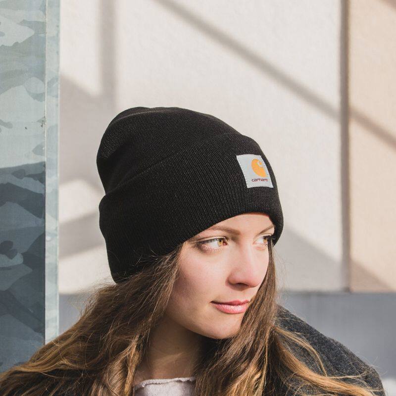爆款卡哈特/Carhartt男女毛线帽针织包头无檐小便帽护耳潮牌秋冬