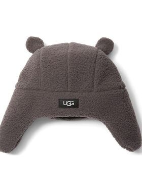 UGG儿童帽子男女通用冬季灰色包头帽保暖护耳柔软舒适正品9740626