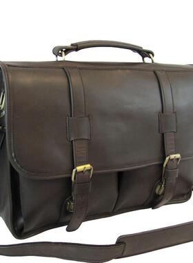 Amerileather男中号皮质手提单肩包斜挎包电脑包正品CT39-264537