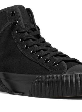 PF Flyers男鞋板鞋帆布鞋高帮系带舒适休闲净版黑色正品MC2001