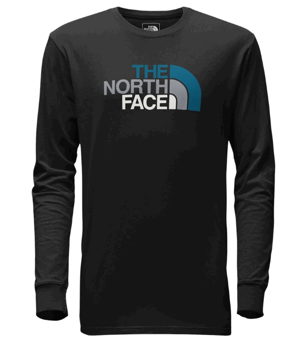 美国直邮the north face北面108274休闲logo圆领长袖t恤男春秋