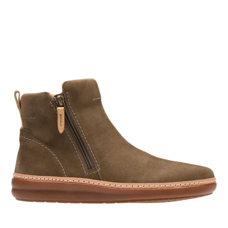 clarks/其乐女靴皮靴翻毛皮平底