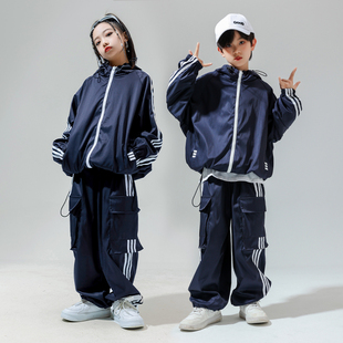 男女秋季运动会套装班服新款酷帅街舞爵士舞服儿童街舞嘻哈hiphop