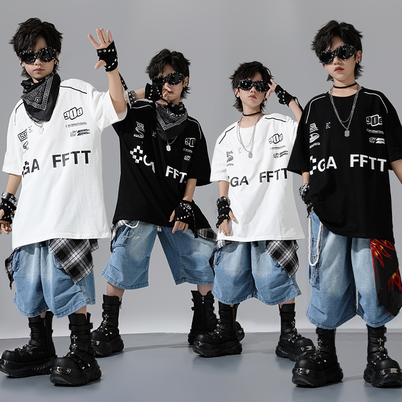 儿童街舞演出服套装架子鼓表演服