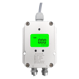 伊莱科微压差传感器风压变送器4-20mA宝塔接头风管风机压力差压计