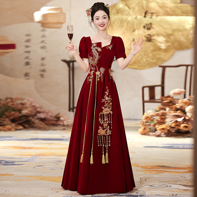 新中式大码敬酒服2025新款胖mm女