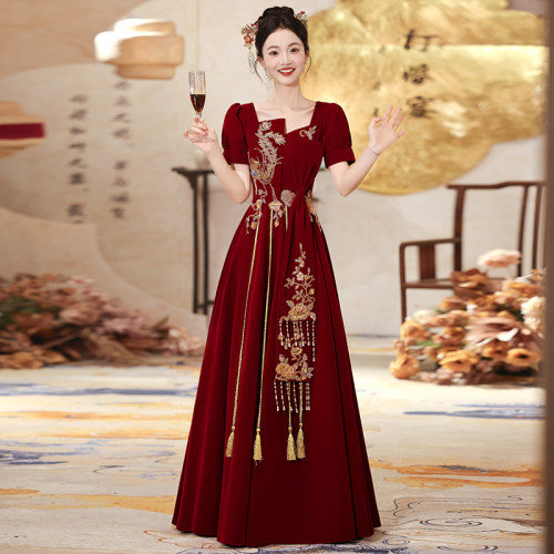 新中式大码敬酒服2026新款胖mm女