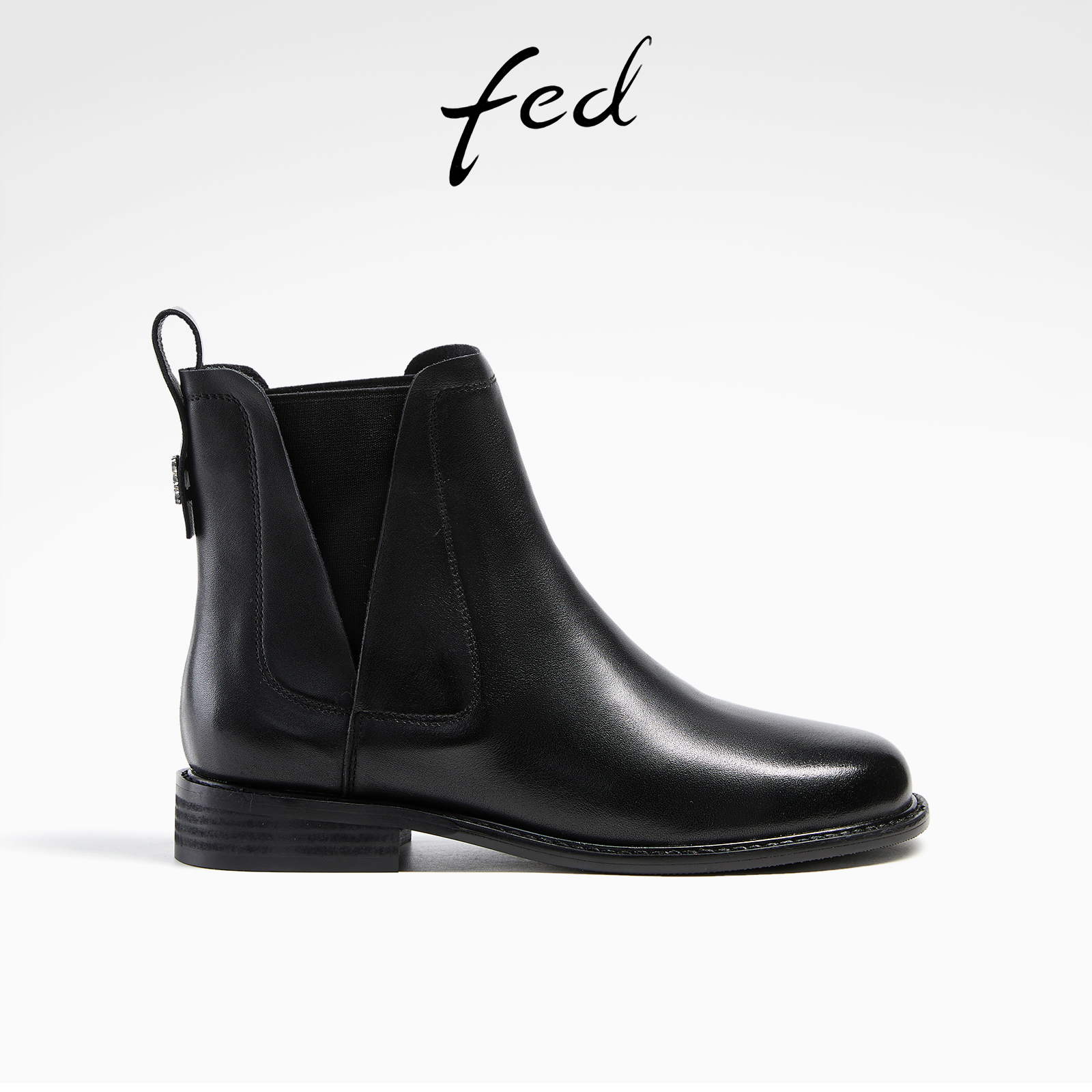 fed烟筒靴冬季新款靴子英伦风小短靴真皮切尔西靴女款R1102-ZF920