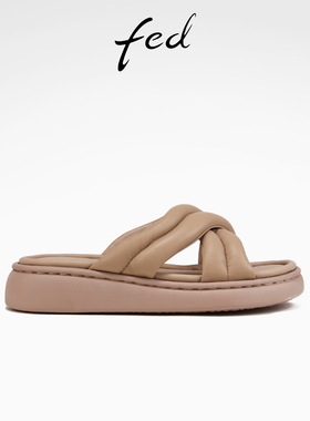 fed软底凉拖鞋女夏季新款女鞋休闲沙滩鞋外出拖鞋女款S0327-YA776