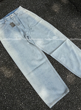 mertra baggy jeans美式复古弯刀牛仔裤欧美小众宽松休闲直筒长裤