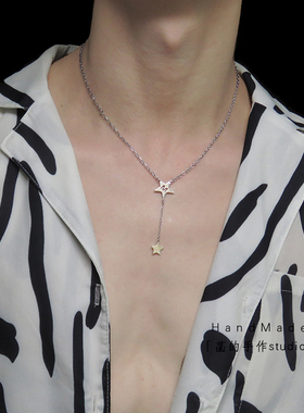 小众设计日韩男团饰品女星星钛钢