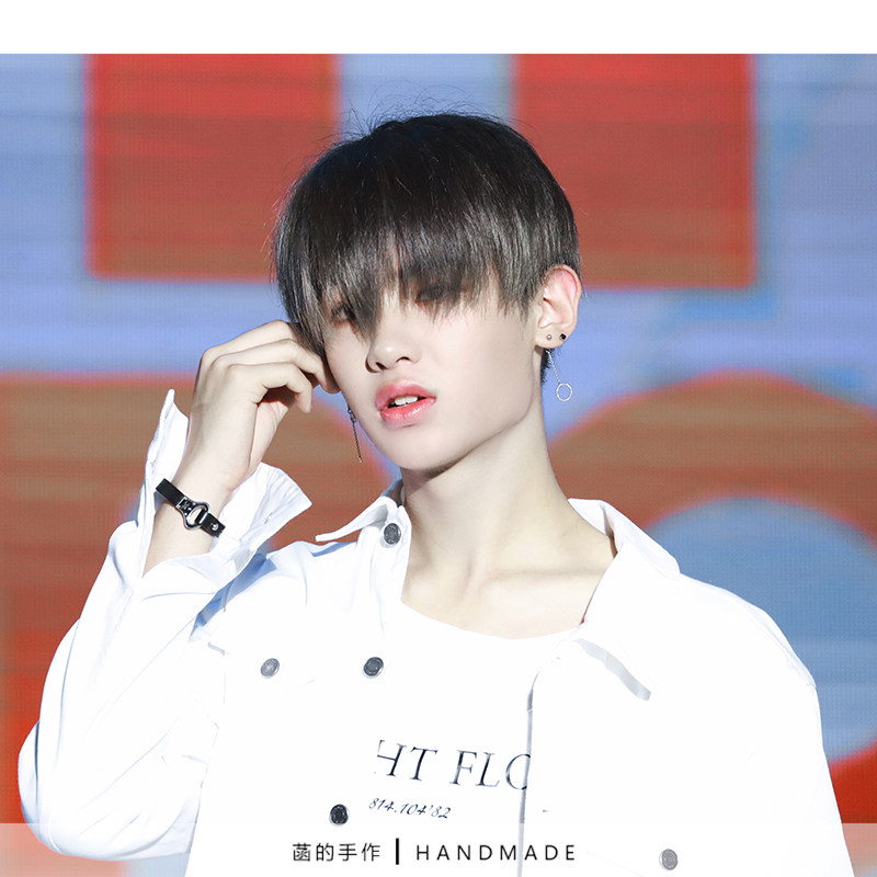 温州黄明昊钛钢耳圈justin同款