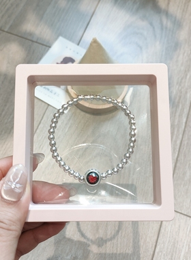 纯银S999银珠草莓铃铛手链亲子款宝宝儿童手串脚链女森系款送女友