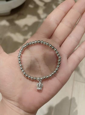 包邮925纯银复古皇冠手链ins小众设计轻奢风时尚潮流女款银链子