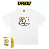 Hello kitty, хлопковая мультяшная брендовая футболка подходит для мужчин и женщин, короткий рукав, для влюбленных