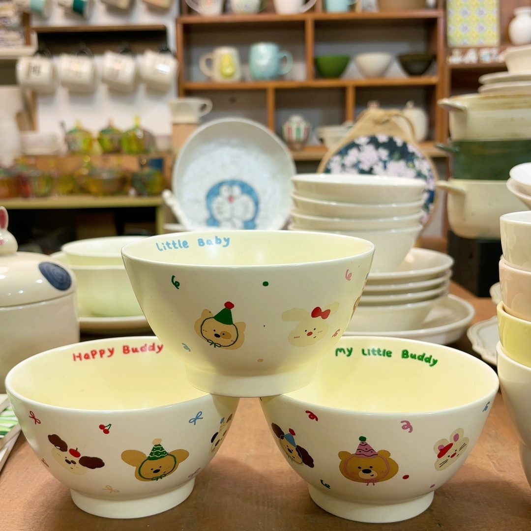 亏，清，花纹随机发，一对350毫升米饭碗