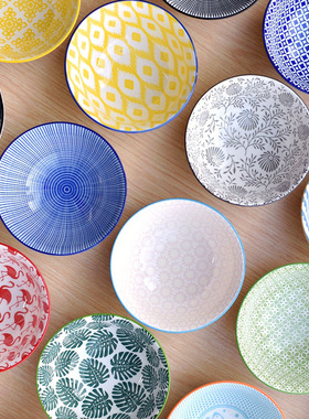 工厂撤柜清仓北欧风格釉下彩餐具碗陶瓷汤面碗大饭碗米饭碗650ML