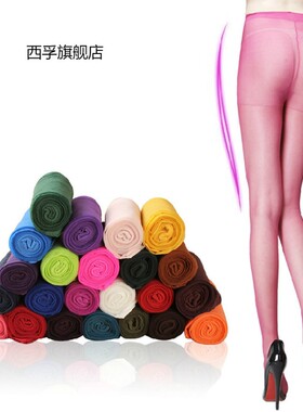 夏季厂家袜子 20D二路天鹅绒彩色加档连裤丝袜 糖果丝袜打底裤袜