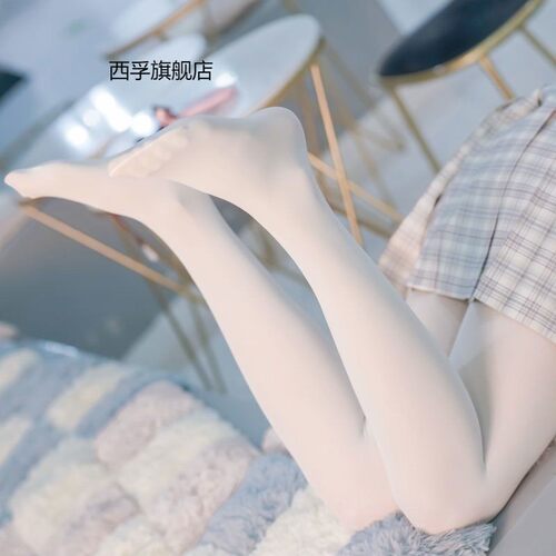 天鹅绒80D白丝薄款lolita袜纯欲打底jk白连裤袜春夏透肉丝袜新款