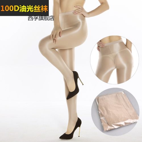 100D夜店歌手油光闪亮丝袜连裤袜珠光反光舍宾袜ds舞台演出油光袜