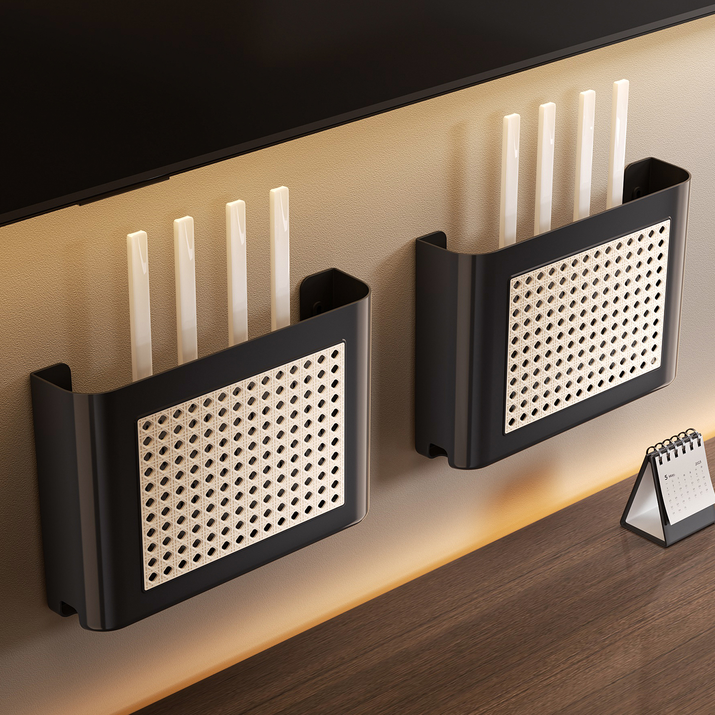 路由器收纳盒墙上无线WiFi机顶盒置物架免打孔壁挂式插座遮丑挂架