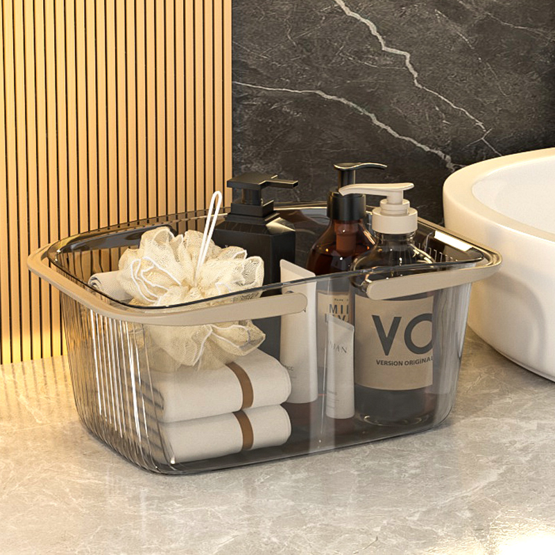 kman亚克力洗澡篮手提式大容量