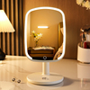 38礼物led带灯化妆镜台式梳妆镜桌面补光镜子高清学生宿舍便携镜