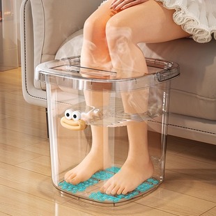 泡脚桶家用过小腿高深洗脚盆秋冬保温按摩过膝养生加高加厚足浴桶