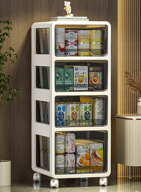 kaman免安装零食收纳柜抽屉式家用客厅儿童玩具柜多层塑料置物柜