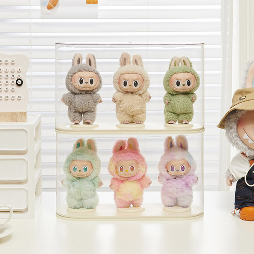 labubu盲盒收纳展示架防尘展示盒