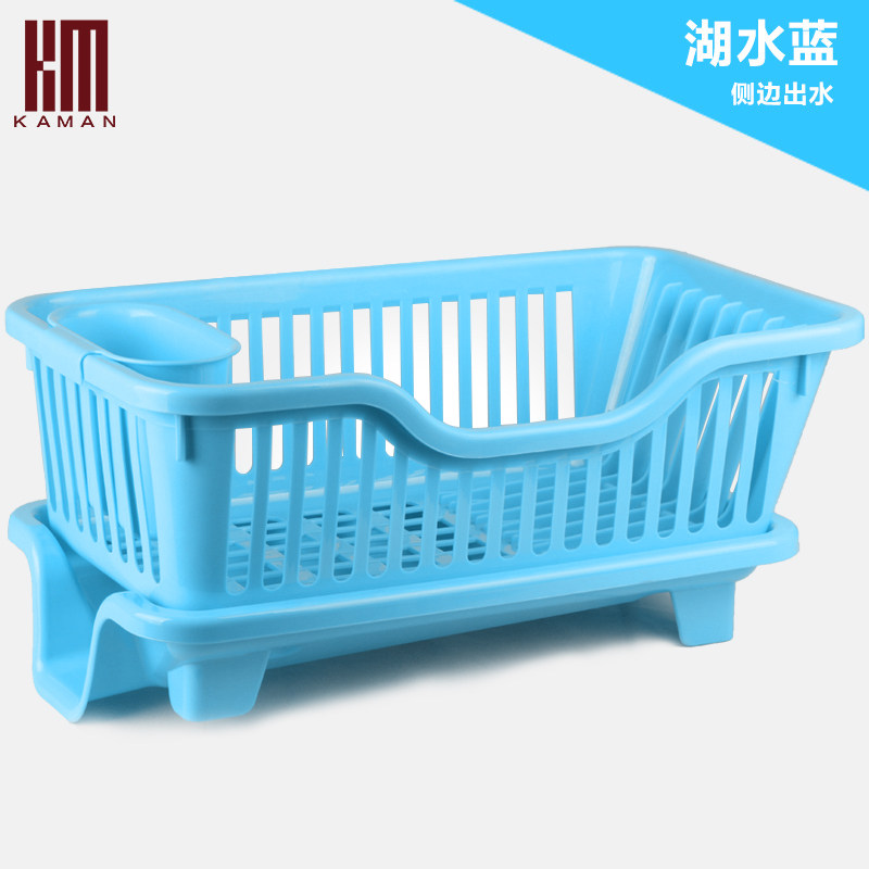 kaman 大号塑料厨房餐具沥水架 加厚碗碟沥水置物架沥干水不生菌