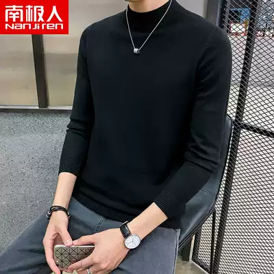 Men's semi-turtleneck sweater 2020 new thick sweater turtleneck bottoming shirt spring and summer trend loose sanitary clothes D
