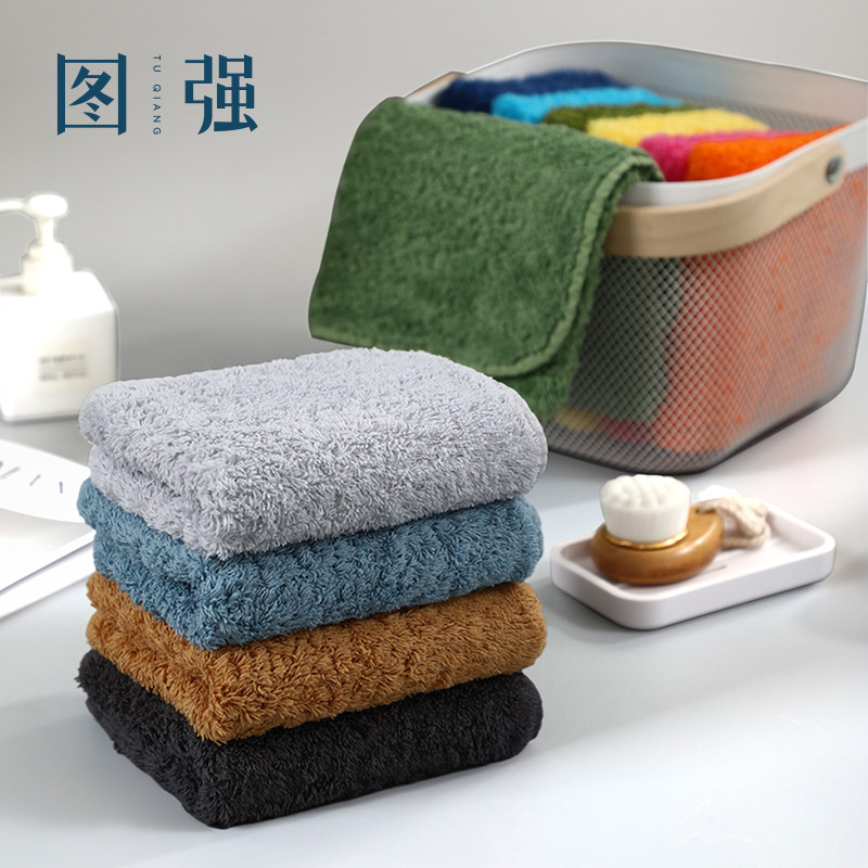 图强小毛巾7A抗菌洗脸全棉家用加厚儿童巾吸水亲肤成人洗澡面巾