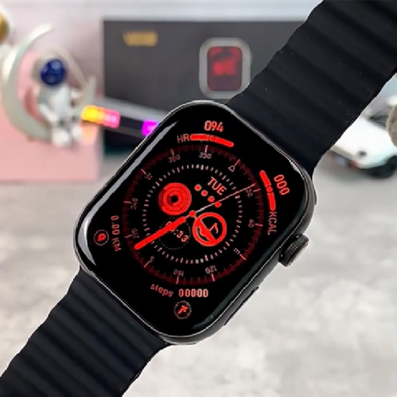 Smartwatch精准健康监测NFC门禁支付心率血氧AI功能大屏智能手表