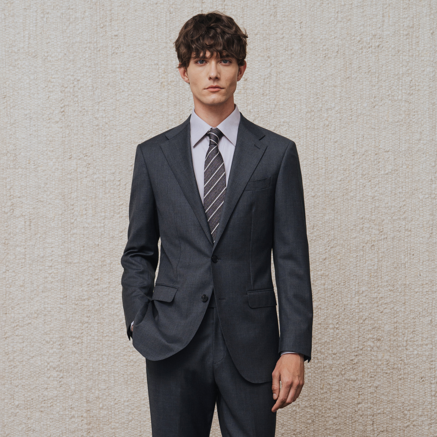 澳嘉西装VBC进口男士商务正装100%羊毛西服套装结婚礼服男秋冬季
