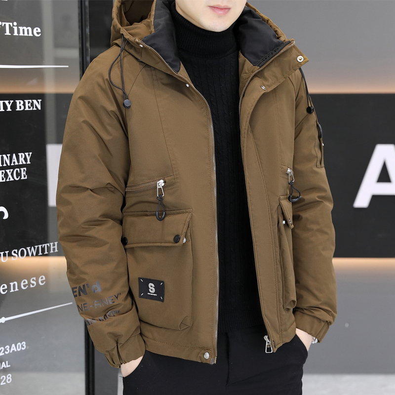 羽绒棉服男士冬季加厚外套2025新款冲锋棉衣男款工装防寒服棉袄潮