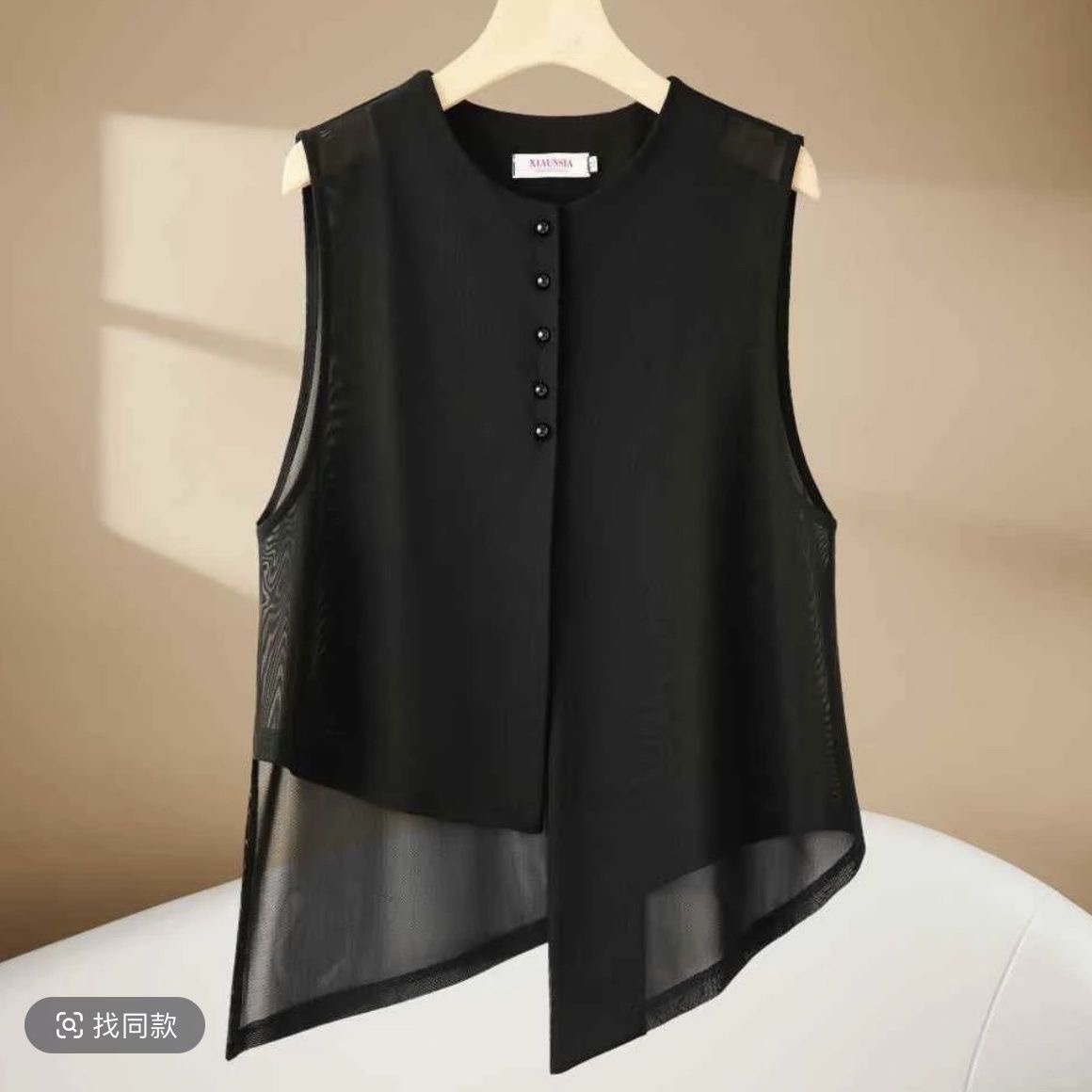 马甲女不规则时尚无袖上衣夏季