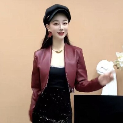 长袖外套女2025秋季新款个性皮衣