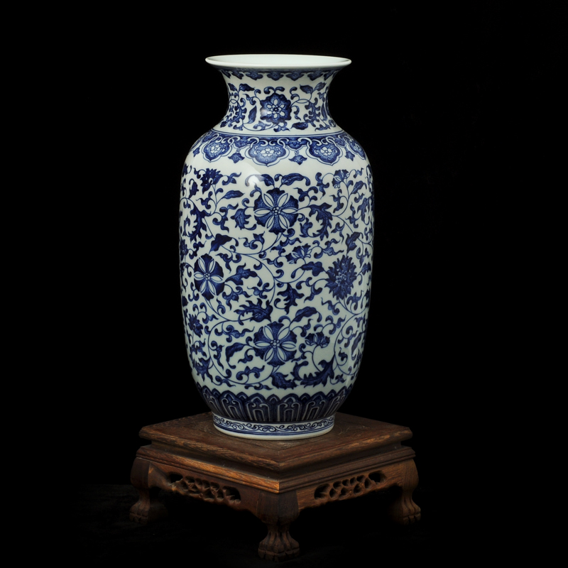 中式陶瓷景德镇玄关手绘装饰摆件